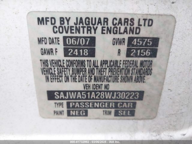 2008 JAGUAR X-TYPE SAJWA51A28WJ30223 Photo 8