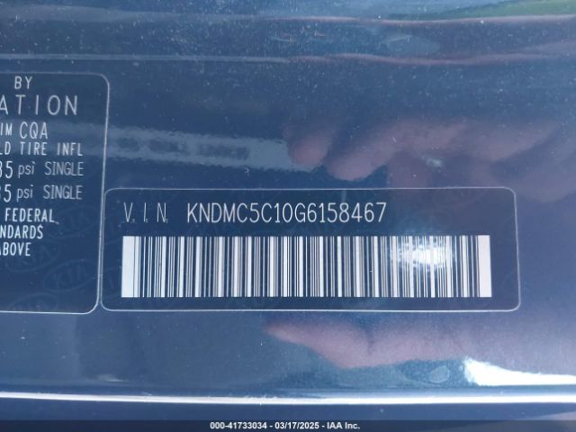 KNDMC5C10G6158467 KIA SEDONA EX