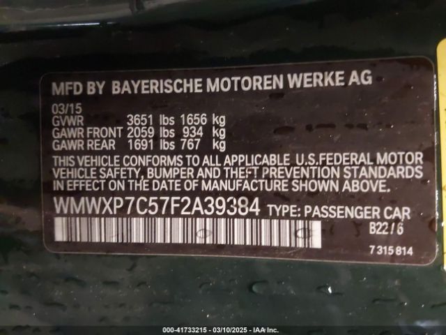 WMWXP7C57F2A39384 Mini Hardtop Cooper S