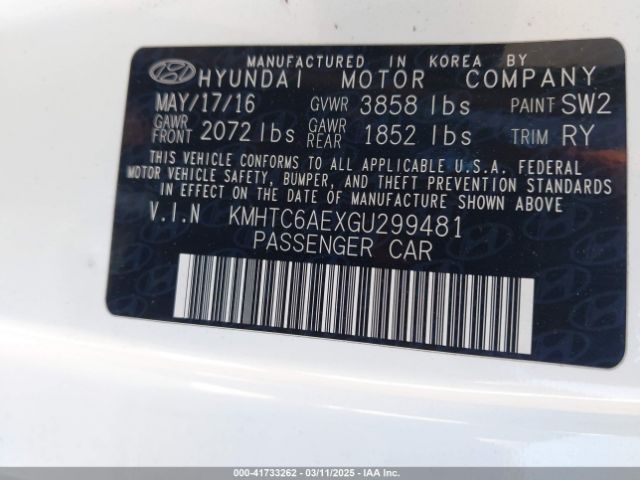 KMHTC6AEXGU299481 Hyundai Veloster Turbo