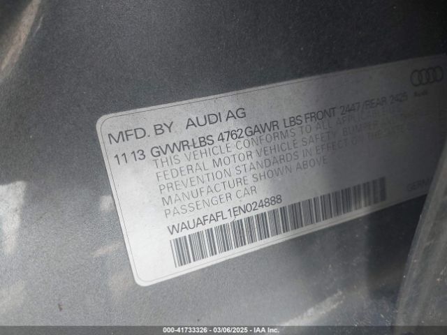 2014 AUDI A4 WAUAFAFL1EN024888 Photo 8
