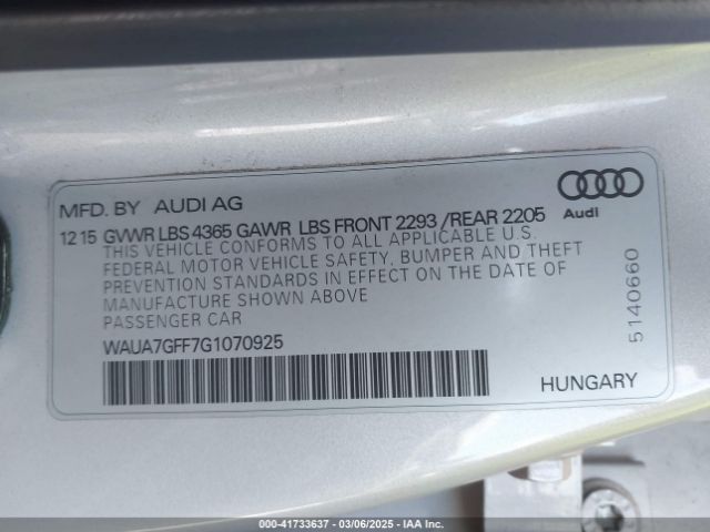 2016 AUDI A3 WAUA7GFF7G1070925 Photo 8