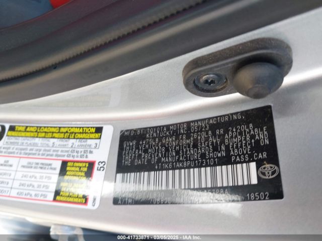 4T1K61AK8PU173101 Toyota CAMRY XSE