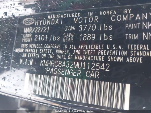 KMHRC8A32MU112542 Hyundai Venue Sel