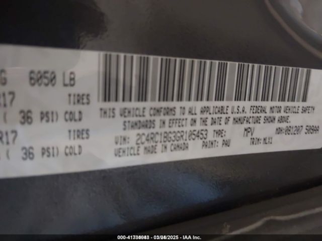 2016 CHRYSLER TOWN & COUNTRY 2C4RC1BG3GR105453 Photo 8