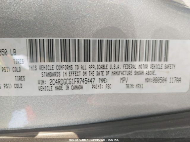 2C4RDGCG1FR745447 Dodge Grand Caravan Sxt