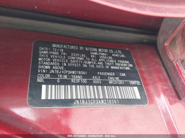 JN1BJ1CP3KW218361 Nissan Rogue Sport S