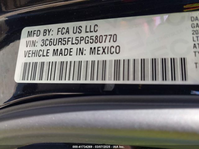 3C6UR5FL5PG580770 RAM 2500 Laramie  4x4 6'4 Box