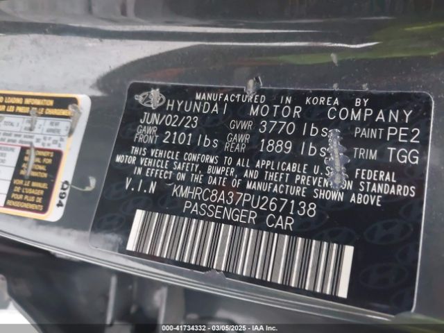 KMHRC8A37PU267138 Hyundai Venue Sel