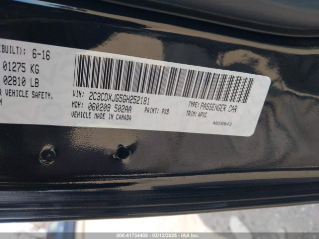 2C3CDXJG5GH252181 Dodge Charger Sxt