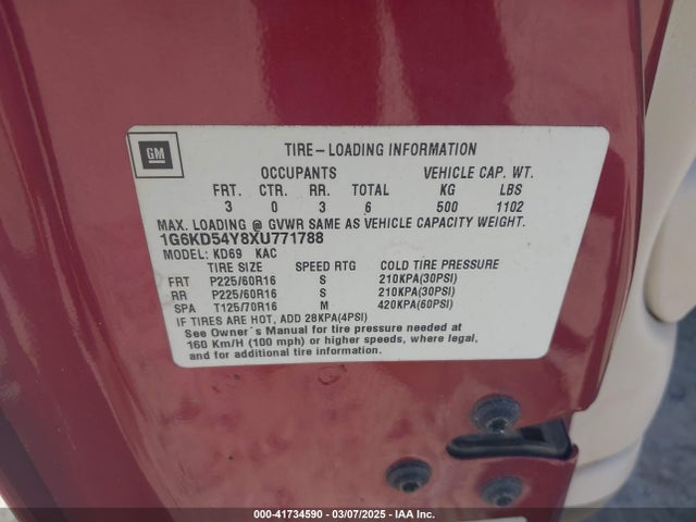 1999 CADILLAC DEVILLE 1G6KD54Y8XU771788 Photo 8