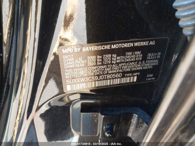 5UXXW3C59J0T80560 BMW X4 Xdrive28i