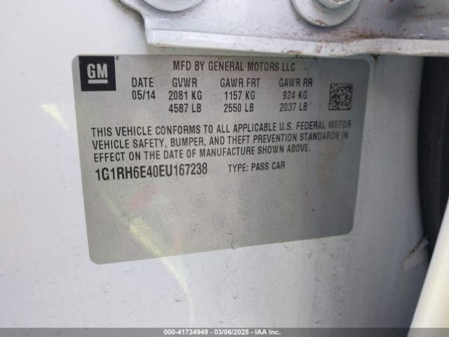2014 CHEVROLET VOLT 1G1RH6E40EU167238 Photo 8