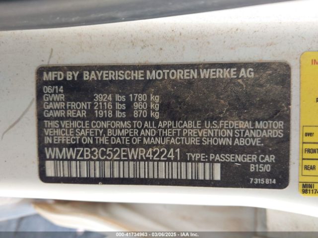 2014 MINI COUNTRYMAN WMWZB3C52EWR42241 Photo 8