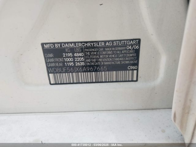 2006 MERCEDES-BENZ E 350 WDBUF56JX6A967665 Photo 8