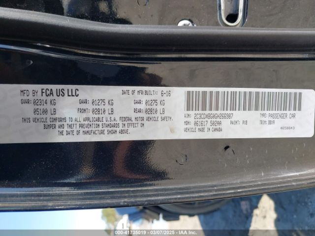 2C3CDXBG0GH266987 Dodge Charger Se