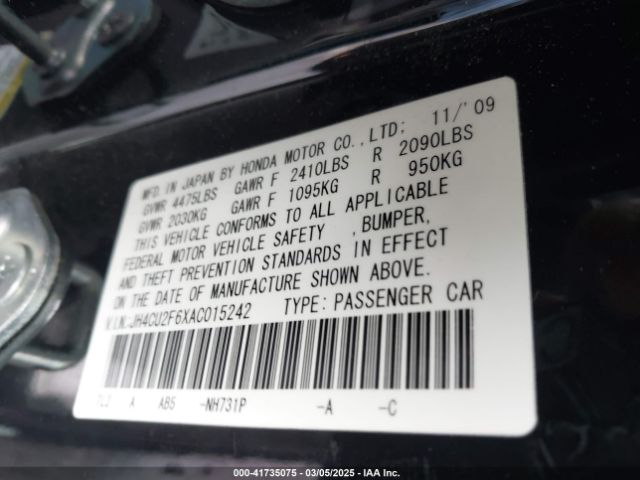 2010 ACURA TSX JH4CU2F6XAC015242 Photo 8