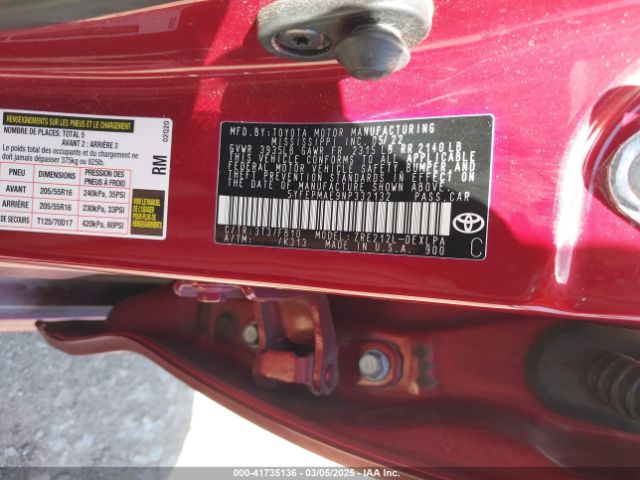 5YFEPMAE9NP332132 Toyota 2zr-fae