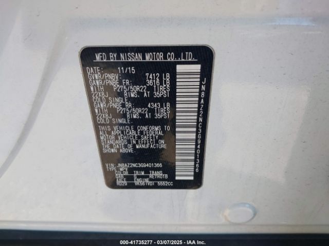 JN8AZ2NC3G9401366 Infiniti QX80