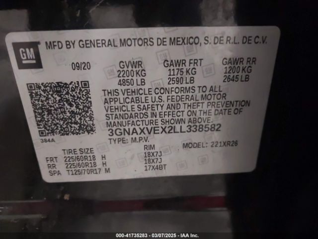 2020 CHEVROLET EQUINOX 3GNAXVEX2LL338582 Photo 8