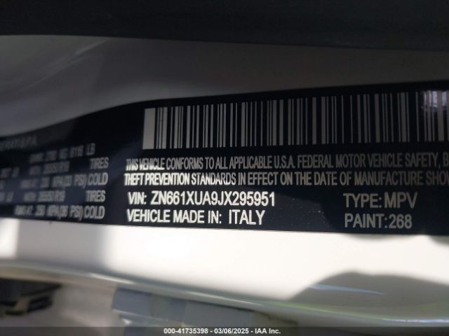 ZN661XUA9JX295951 Maserati Levante