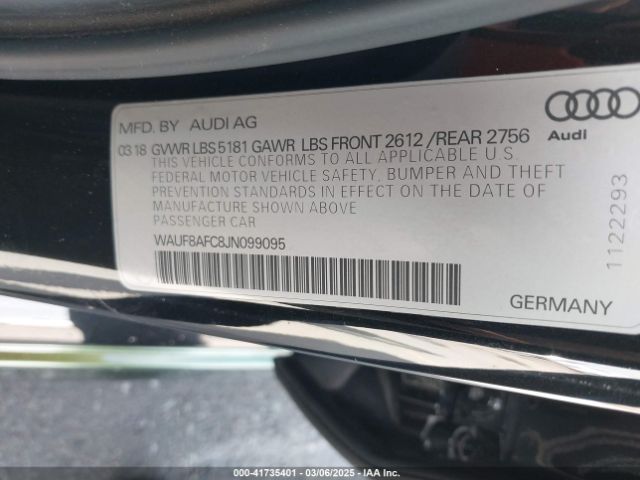 WAUF8AFC8JN099095 Audi A6 2.0t Premium/2.0t Sport