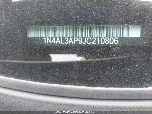 1N4AL3AP9JC210806 Nissan Altima 2.5 Sv