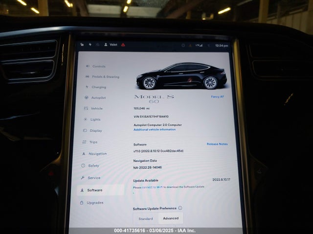 2017 TESLA MODEL S 5YJSA1E11HF184410 Photo 6
