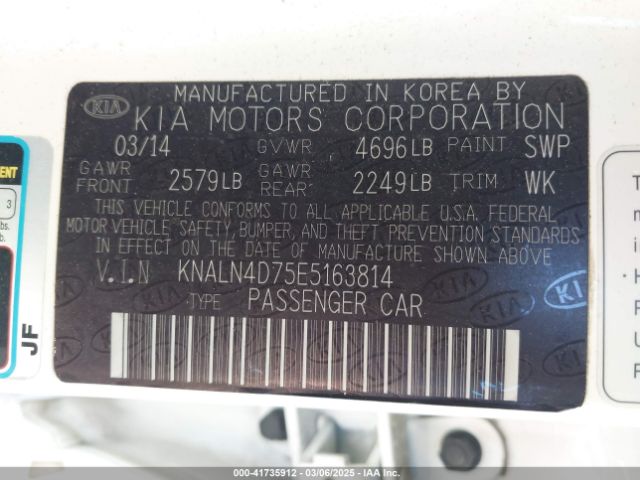 KNALN4D75E5163814 KIA Cadenza Limited