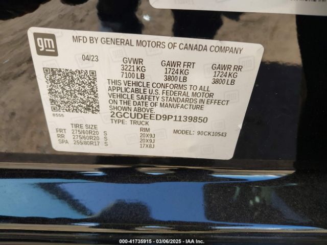 2GCUDEED9P1139850 Chevrolet Silverado 1500 4wd  Short Bed Rst