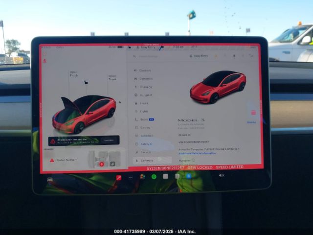 5YJ3E1EB0NF212257 Tesla Model 3 Long Range Dual Motor All-wheel Drive