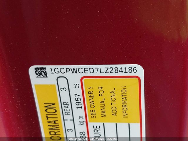 1GCPWCED7LZ284186 Chevrolet Silverado 1500 2wd  Short Bed Lt