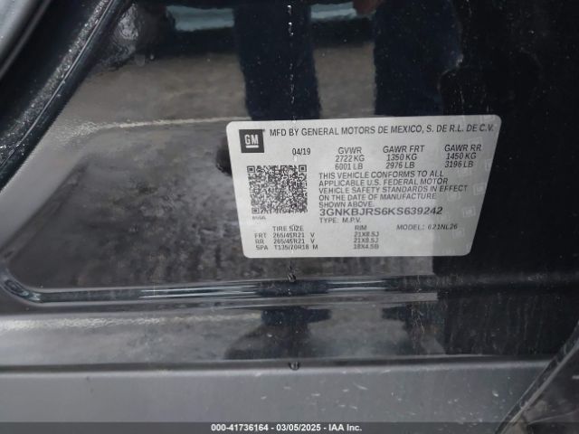 3GNKBJRS6KS639242 Chevrolet BLAZER RS