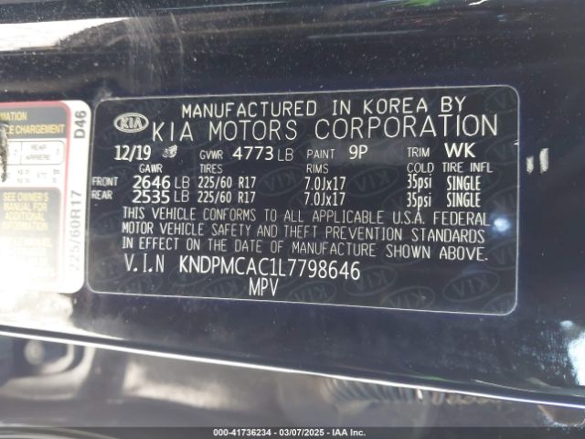 2020 KIA SPORTAGE KNDPMCAC1L7798646 Photo 8