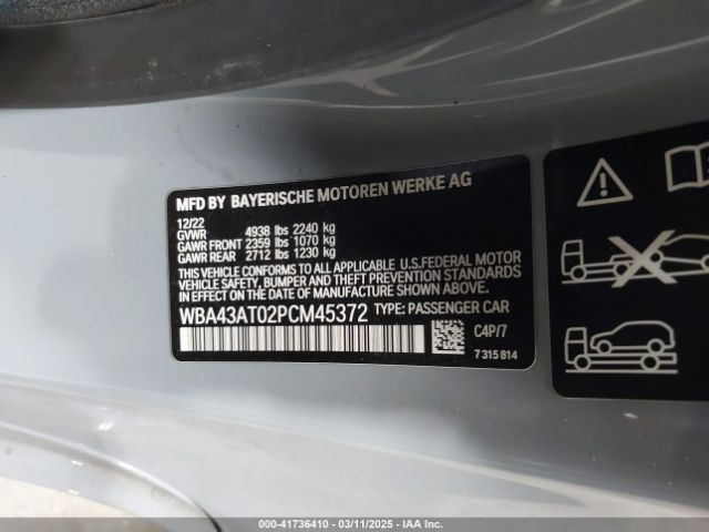 WBA43AT02PCM45372 BMW 430i Xdrive