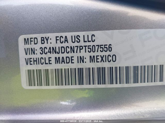 3C4NJDCN7PT507556 Jeep Compass High Altitude 4x4