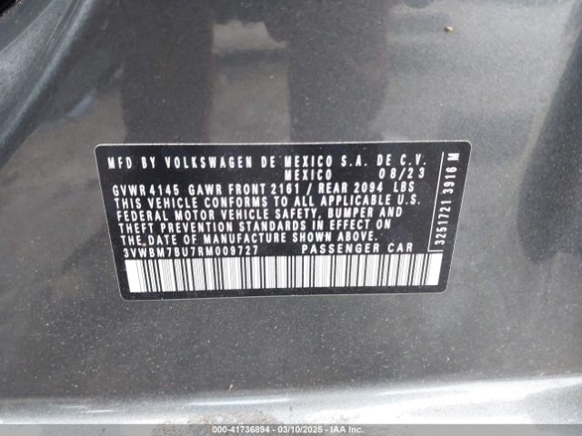 3VWBM7BU7RM009727 Volkswagen Jetta 1.5t Sport