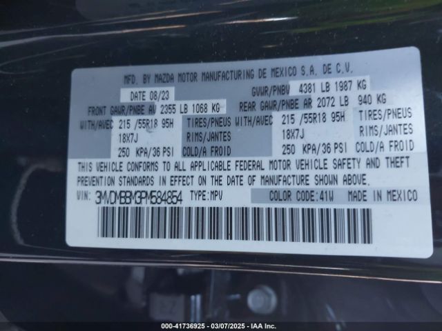3MVDMBBM3PM584854 Mazda Cx-30 2.5 S Select