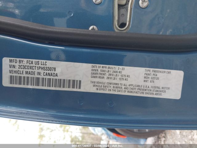 2C3CDXCT1PH533078 Dodge CHARGER R/T