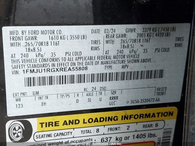 1FMJU1RGXREA55808 Ford Expedition Timberline