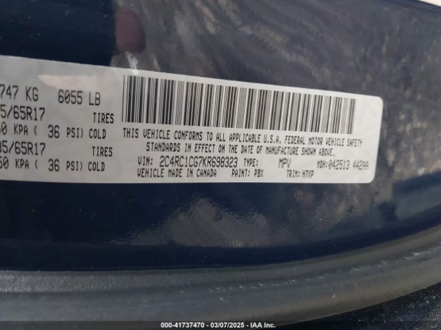 2C4RC1CG7KR698323 Chrysler Pacifica Lx