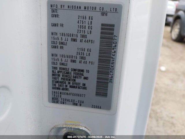 Nissan NV200 SV 2015 3N6CM0KN4FK696077 Image 9