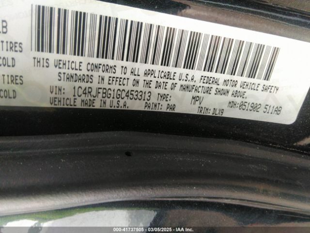 1C4RJFBG1GC453313 Jeep Grand Cherokee Limited