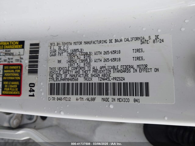3TMLB5JN4RM040560 Toyota Tacoma Trd Sport 4wd