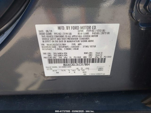 Ford Ecosport Se 2020 MAJ6S3GL3LC317804 Image 9