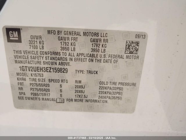 1GTV2UEH3EZ159829 GMC Sierra 1500 Sle