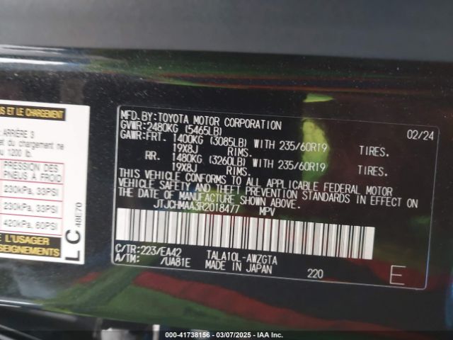 JTJCHMAA3R2018477 Lexus Rx 350 Premium