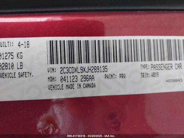 2018 DODGE CHARGER 2C3CDXL9XJH289135 Photo 8