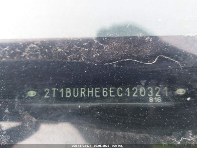 2T1BURHE6EC120321 Toyota COROLLA LE