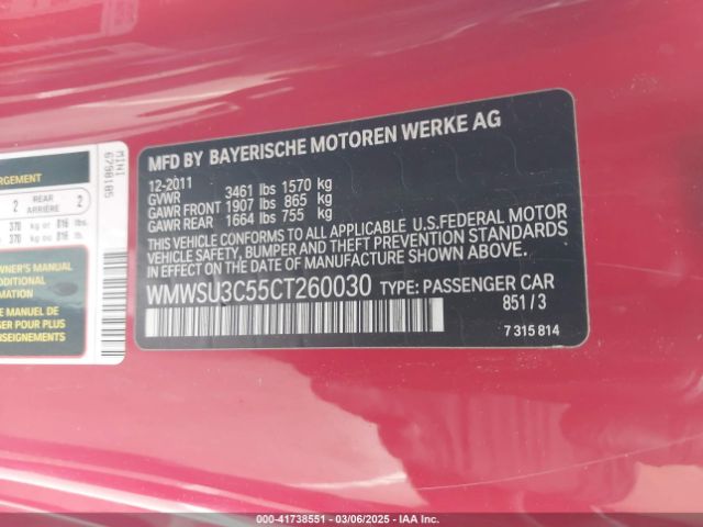 2012 MINI COOPER WMWSU3C55CT260030 Photo 8